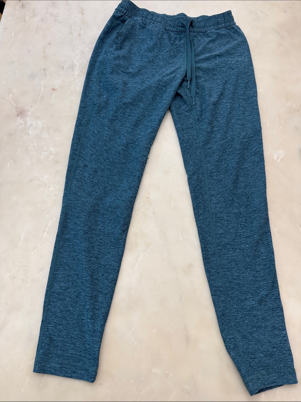 Outdoor Voices Blue Heather Drawstring Track Pants
